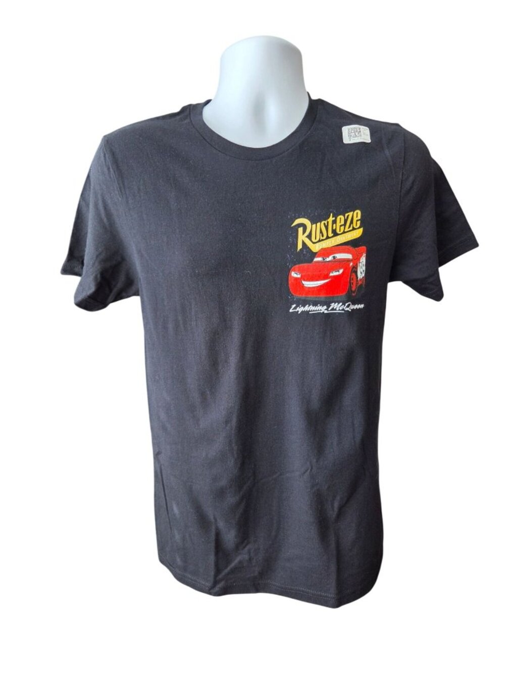 Disney Pixar Cars Lightning McQueen Rust-eze T Shirt Small Black Racing Y2K